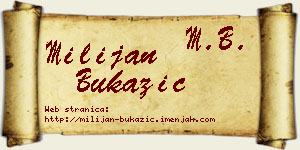 Milijan Bukazić vizit kartica